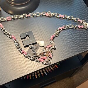 Kate Spade Pink and Silver Adult Chain Belt